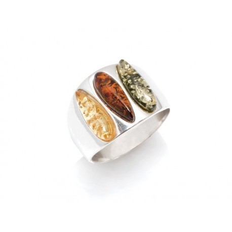 Collection Ambre Bague Argent Ambre AJP7-342MR