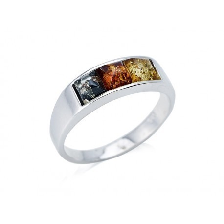 Collection Ambre Bague Argent Ambre AJP7-499MR