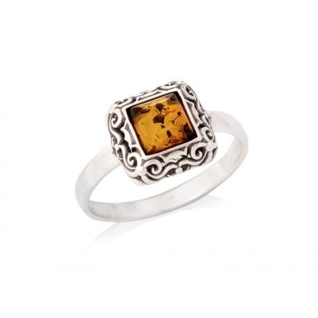 Collection Ambre Bague Argent Ambre GI-BA032