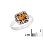 Collection Ambre Bague Argent Ambre GI-BA032