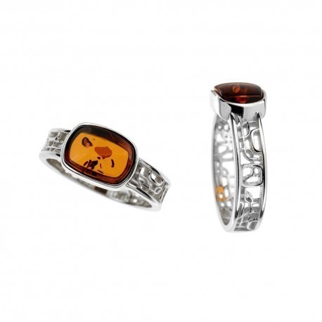 Collection Ambre Bague Argent Ambre SA3268ROR