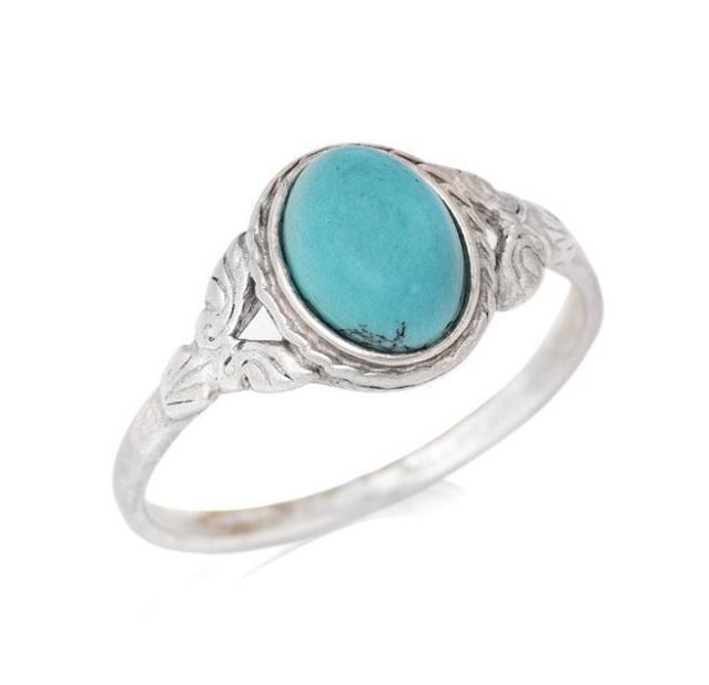 Collection Turquoise Bague argent Turquoise 