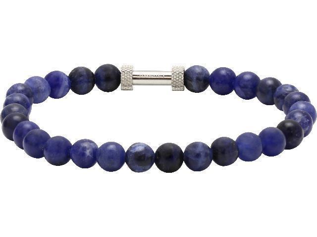 Bijoux ZRC Rochet Bracelet ZEN Perles 6mm Lapis Lazuli Acier Moleté 