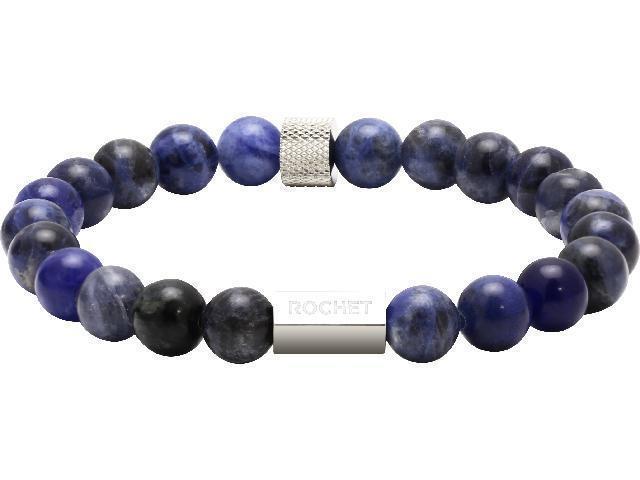 Bijoux ZRC Rochet Bracelet ZEN Perles 8mm Lapis Lazuli Acier 