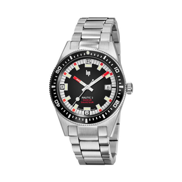 Montres Lip Homme LIP NAUTIC 3 SCAPHANDRIER ORANGE. 670097