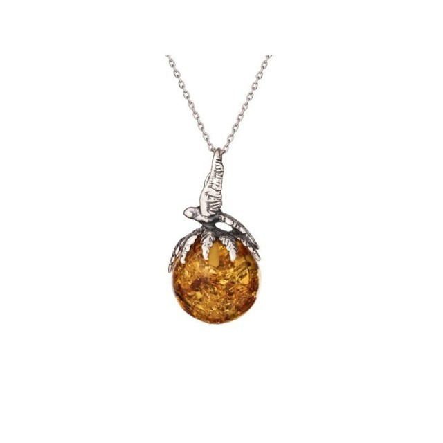 Collection Ambre PENDENTIF ARGENT AMBRE