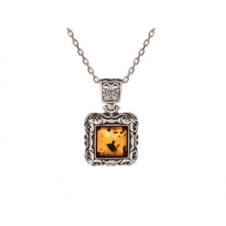 Collection Ambre PENDENTIF ARGENT AMBRE.GI-PE032
