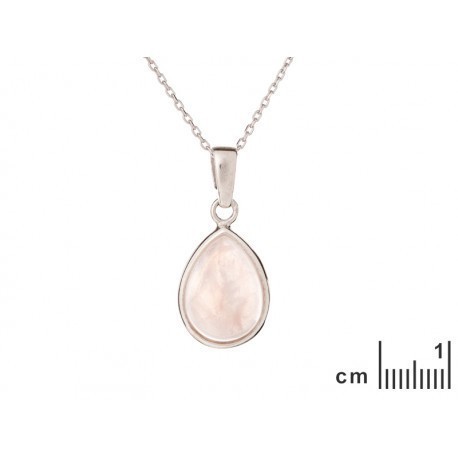 Collection quartz Pendentif Argent Quartz Rose CKM-PE008-QR