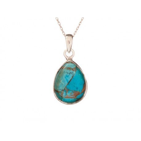 Collection Turquoise Pendentif turquoise reconstitué