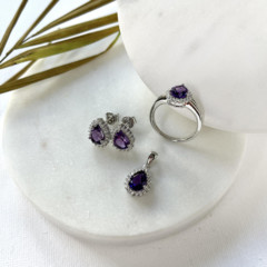 Collection Améthyste boucle d'oreille Améthyste CVL-BO001-AM