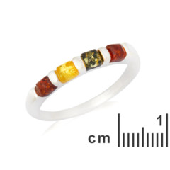 Collection Ambre Bague Argent Ambre AR-BA026M-54