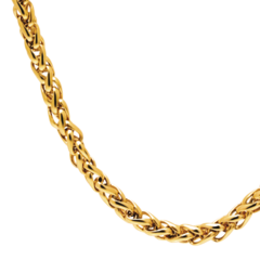 Bijoux ZRC Rochet Collier CONQUEST 4 mm Acier PVD jaune 55 cm - HC5046A