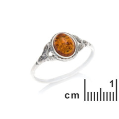 Collection Ambre Bague Argent Ambre KAMOP1-50