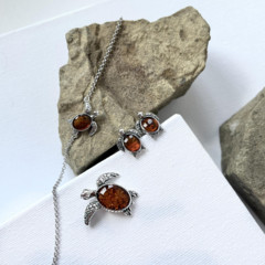 Collection Ambre COLLIER ARGENT AMBRE SA4023POR