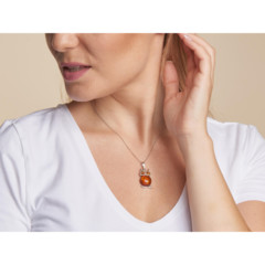 Collection Ambre COLLIER ARGENT AMBRE GI-PE008