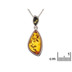 Collection Ambre PENDENTIF ARGENT AMBRE GI-PE057MR