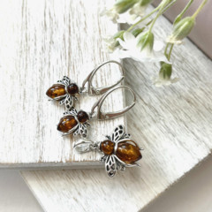 Collection Ambre BOUCLES D'OREILLES ARGENT AMBRE SA3627EOR