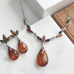 Collection Ambre BOUCLES D'OREILLES ARGENT AMBRE GI-BO024M