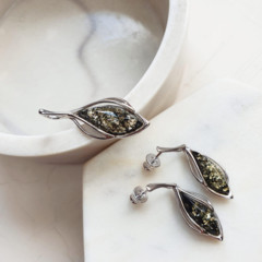 Collection Ambre BOUCLES D'OREILLES ARGENT AMBRE SA3569EOR