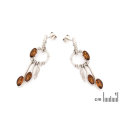 Collection Ambre BOUCLES D'OREILLES ARGENT AMBRE KL15ER