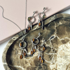 Collection Ambre BOUCLES D'OREILLES ARGENT AMBRE KL15ER