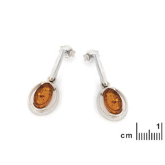 Collection Ambre BOUCLES D'OREILLES ARGENT AMBRE KL16ER