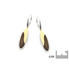 Collection Ambre BOUCLES D'OREILLES ARGENT AMBRE ET CHÊNE SA2514EOR