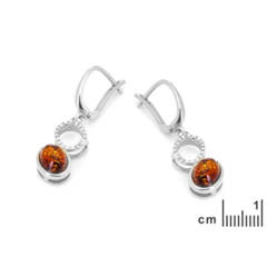 Collection Ambre BOUCLES D'OREILLES ARGENT AMBRE AR-BO053R