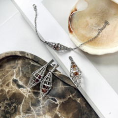 Collection Ambre BOUCLES D'OREILLES ARGENT AMBRE KL480-342ER