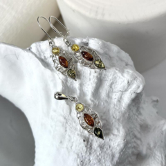 Collection Ambre BOUCLES D'OREILLES ARGENT AMBRE MGK15MR