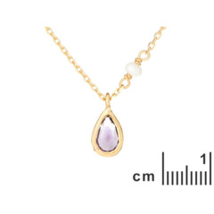 Collection Améthyste Collier Améthyste et argent doré CJF-CL046-AM-D