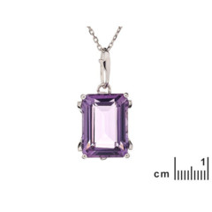 Collection Améthyste Collier Argent Améthyste  CVL-PE016-AM