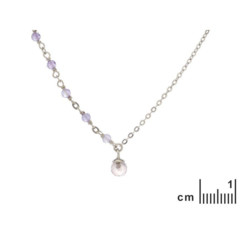 Collection Améthyste Collier Argent Améthyste et quartz rose CJF-CL082