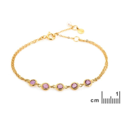 Collection Améthyste Bracelet Argent doré Améthyste CJF-BR116D