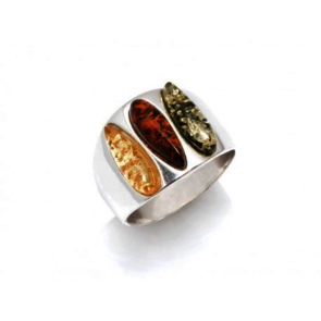 Collection Ambre Bague Argent Ambre AJP7-342MR