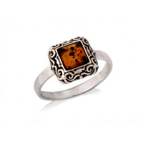 Collection Ambre Bague Argent Ambre GI-BA032