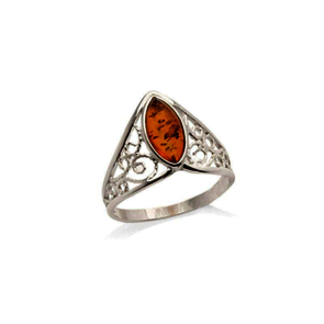 Collection Ambre Bague Argent Ambre KM110PR-50
