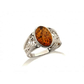 Collection Ambre Bague Argent Ambre KM148PR