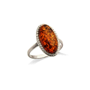 Collection Ambre Bague Argent Ambre KM157PR-50