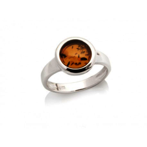 Collection Ambre Bague Argent Ambre SAD0095ROR
