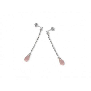 Collection quartz Boucle d'Oreille Argent quartz Rose BO004-QR