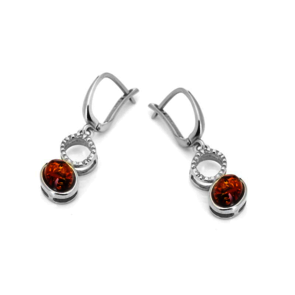 Collection Ambre BOUCLES D'OREILLES ARGENT AMBRE AR-BO053R