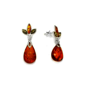 Collection Ambre BOUCLES D'OREILLES ARGENT AMBRE GI-BO024M