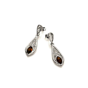 Collection Ambre BOUCLES D'OREILLES ARGENT AMBRE KM11KR