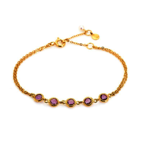 Collection Améthyste Bracelet Argent doré Améthyste CJF-BR116D