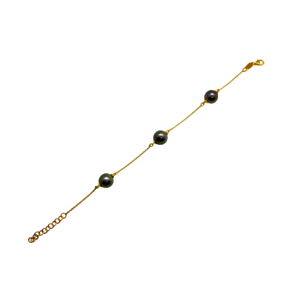 Les Merveilles du Pacifiques Bracelet en or avec perles ovales - BROR O1 OJ