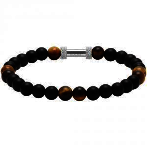 Bijoux ZRC Rochet Bracelet Zen Agates noires Perles 6mm