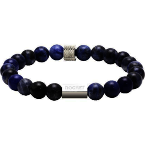 Bijoux ZRC Rochet Bracelet ZEN Perles 8mm Lapis Lazuli Acier 