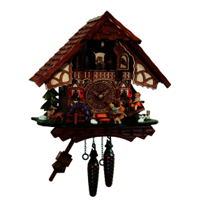 Coucous quartz Coucou et les Enfants sur la balançoire. Réf. 4916 QMT 