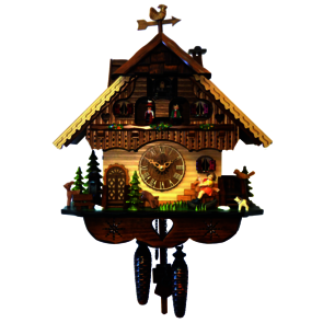 Coucous quartz Coucou le chalet et l'enfant. Réf.4845QMT